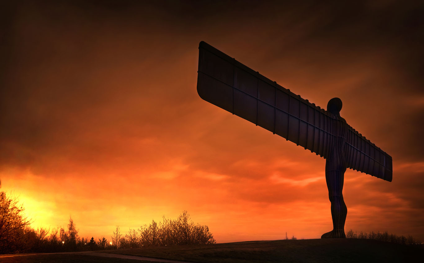 Angel of the North Sunset