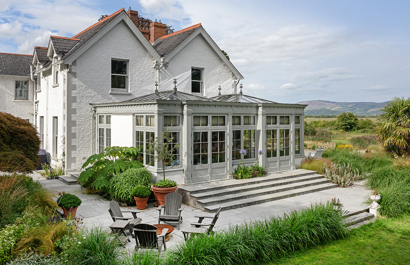 Exterior of orangery in summer
