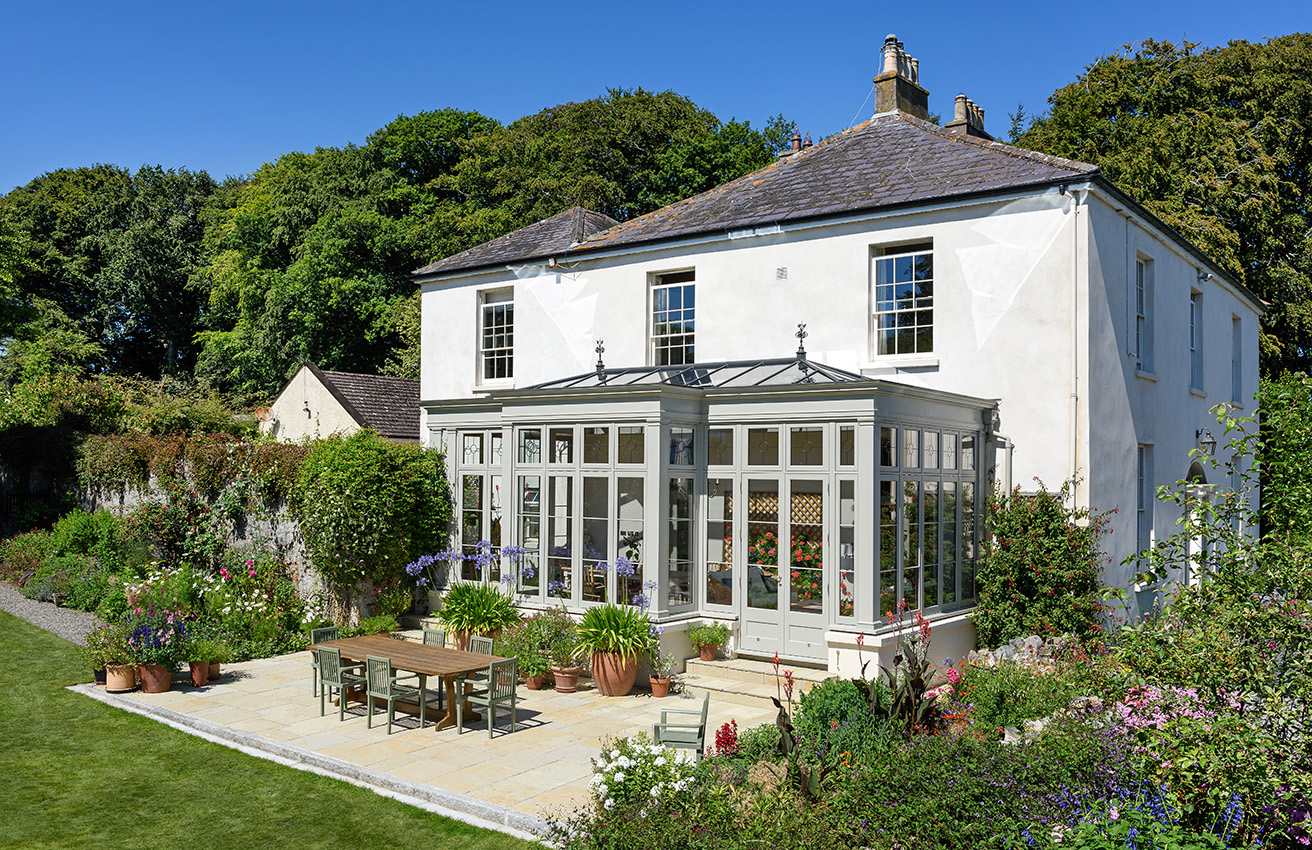 Exterior of orangery in summer