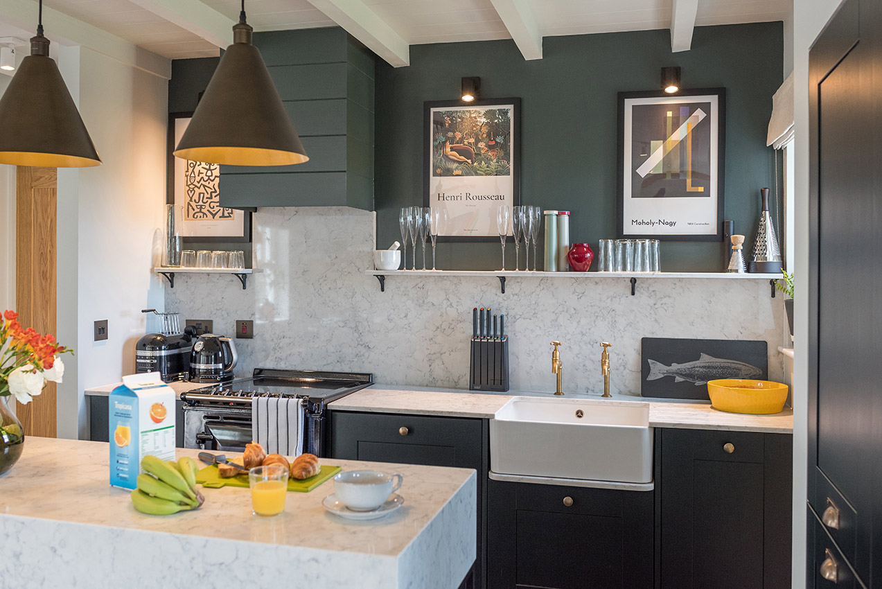 Interior design of a residential kitchen