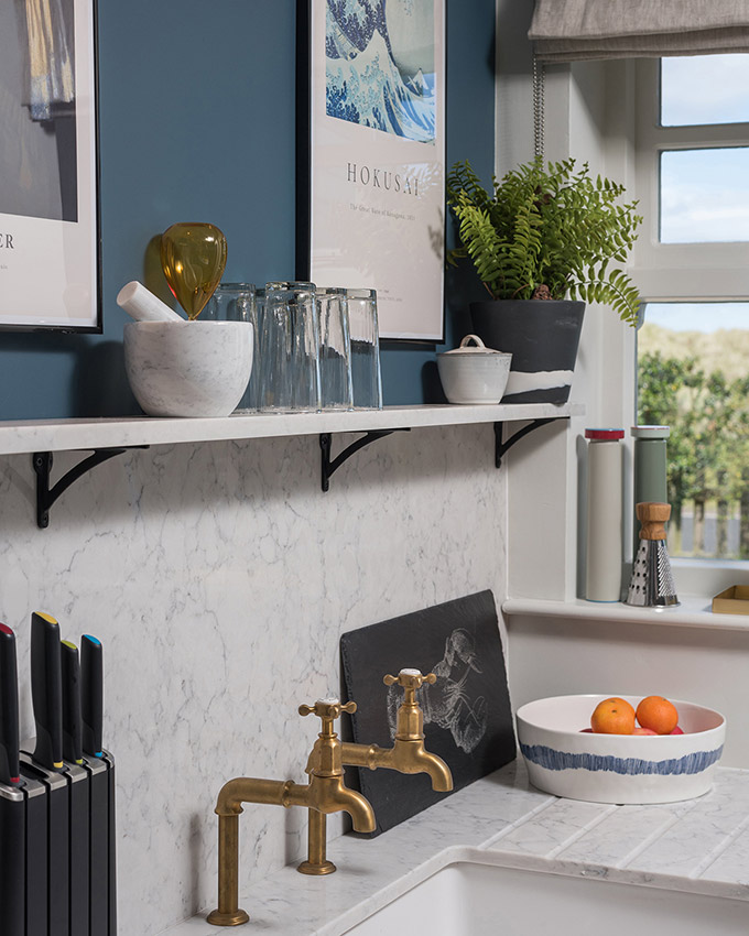 Interior design of a residential kitchen
