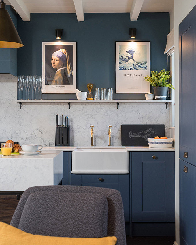 Interior design of a residential kitchen