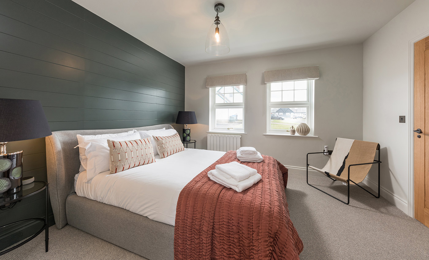 Interior design of a residential bedroom