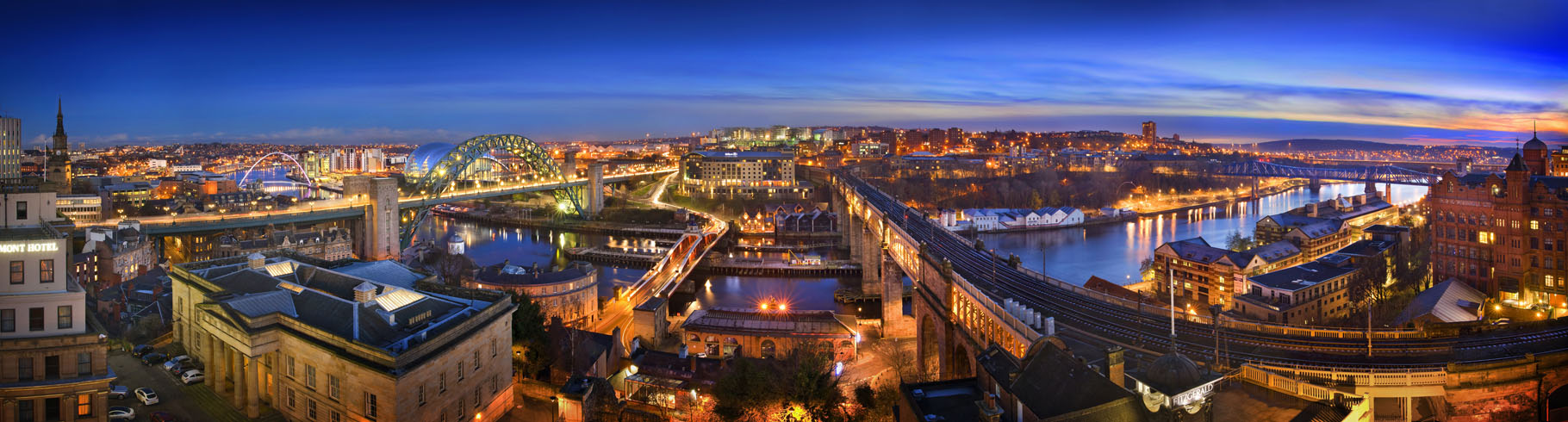 Newcastle Skyline at Dusk